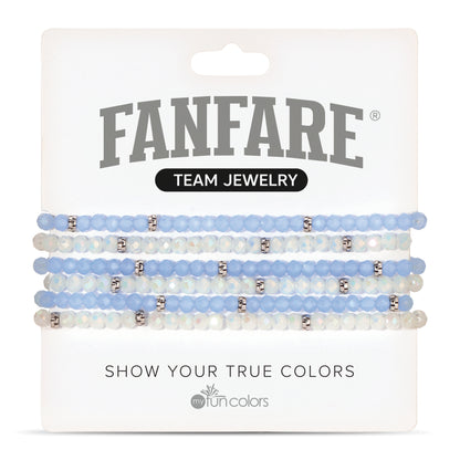 Baby Blue & Ice White Mini-Crystal Team Bracelets