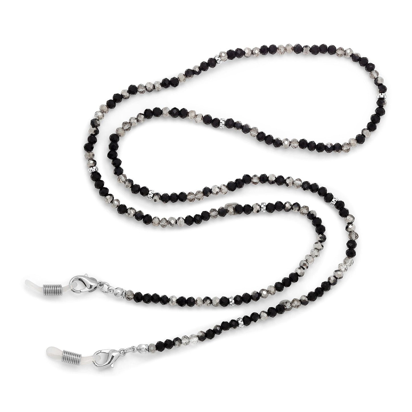 black and silver beaded eye glasses chain