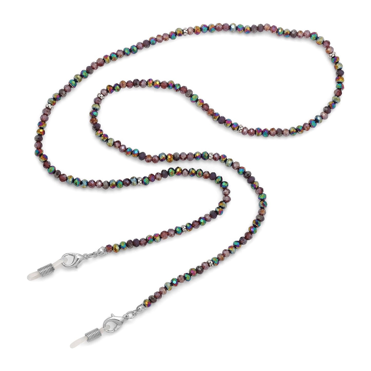 multicolored beaded eyeglass holder strap