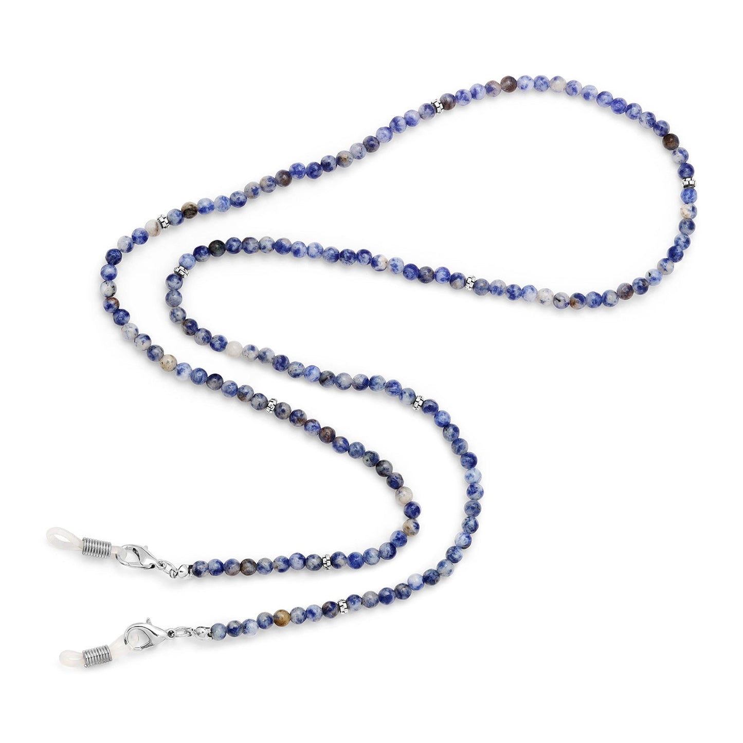 blue beaded lanyard for face mask