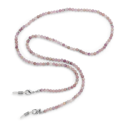 lilac jade stone lanyard