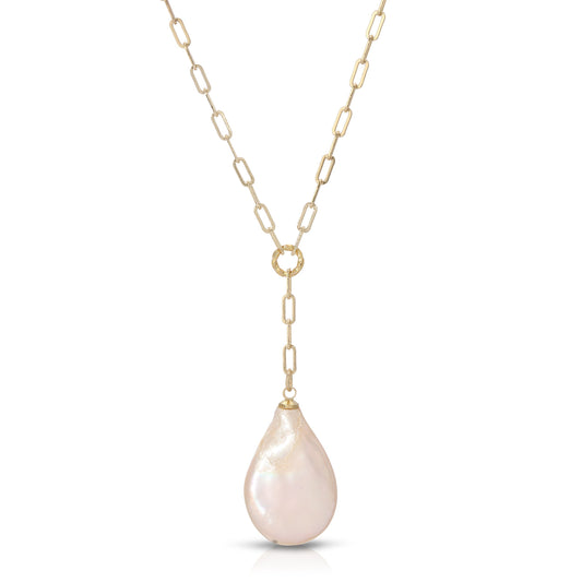 gold chain necklace with pendant pearl