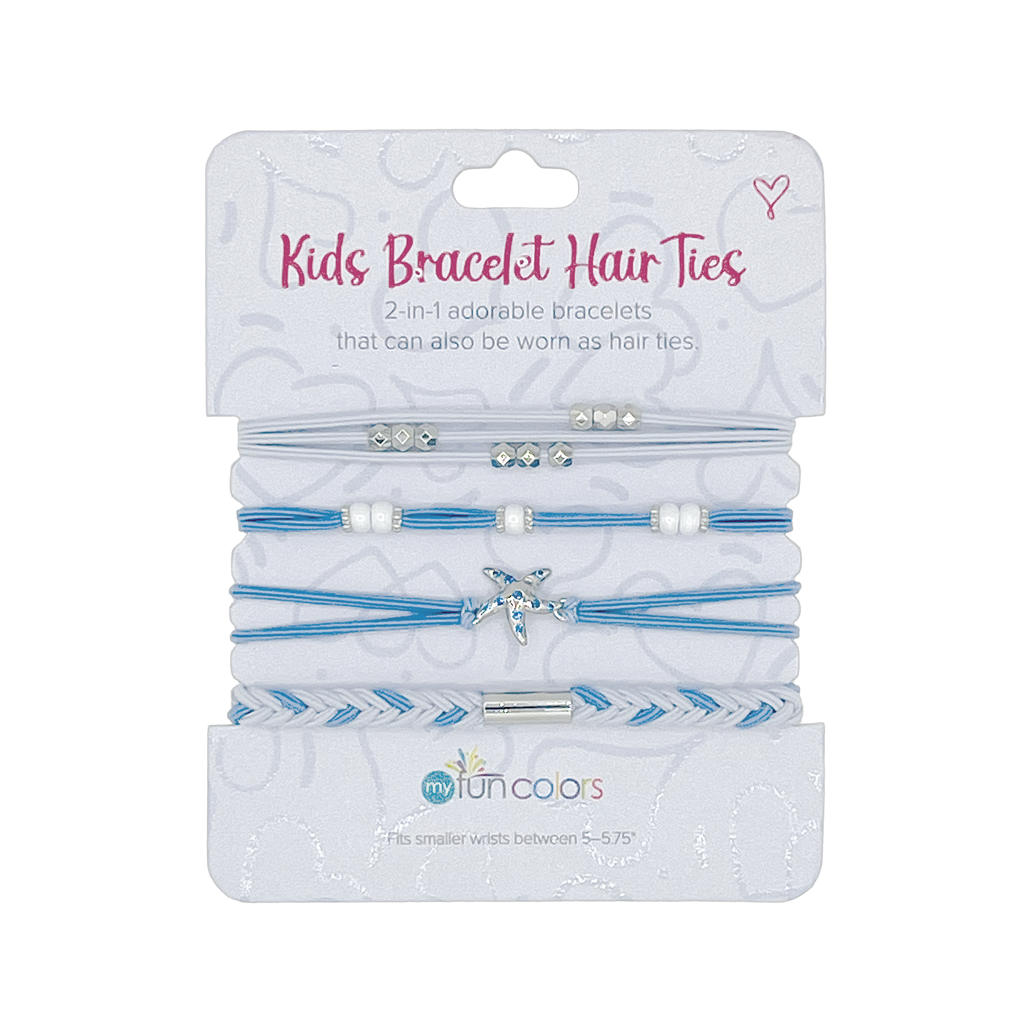Light Blue Kids Bracelet Hair Ties