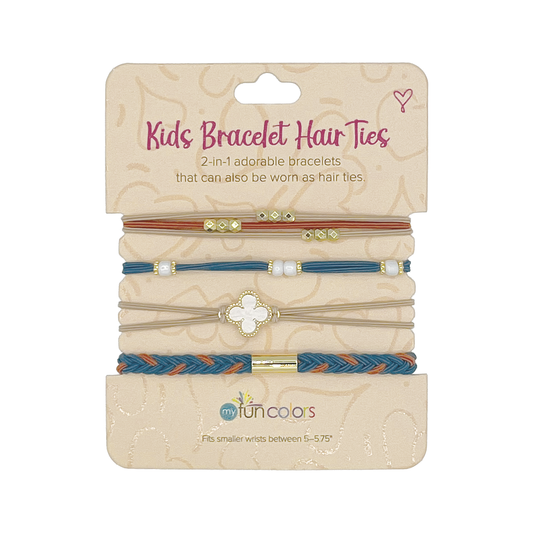 Caramel & Denim Kids Bracelet Hair Ties