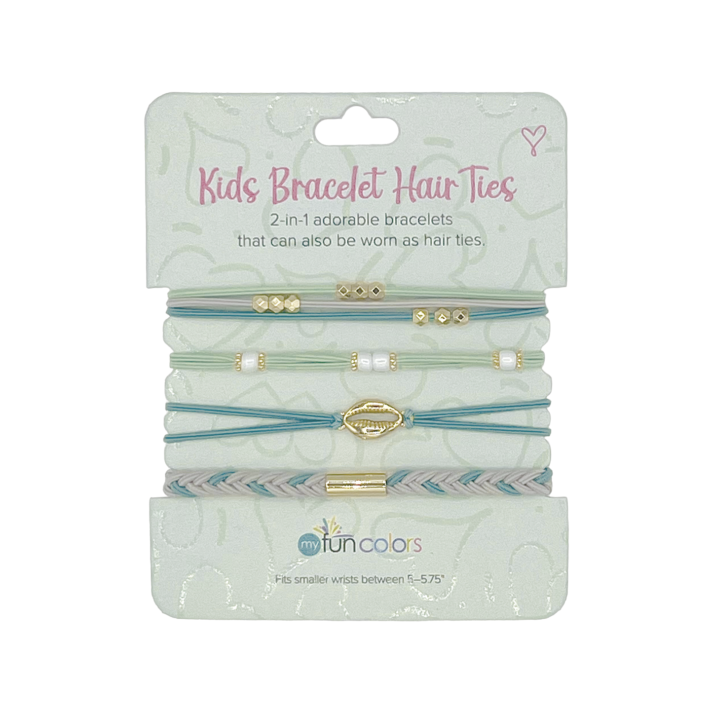 Seafoam & Turquoise Kids Bracelet Hair Ties