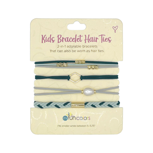 Dark Teal & Turquoise Kids Bracelet Ties