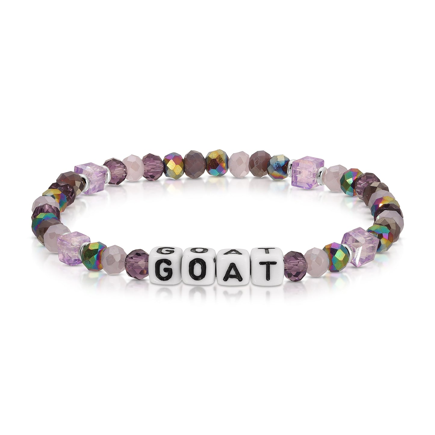 colorful beaded bracelet with goat letter beads