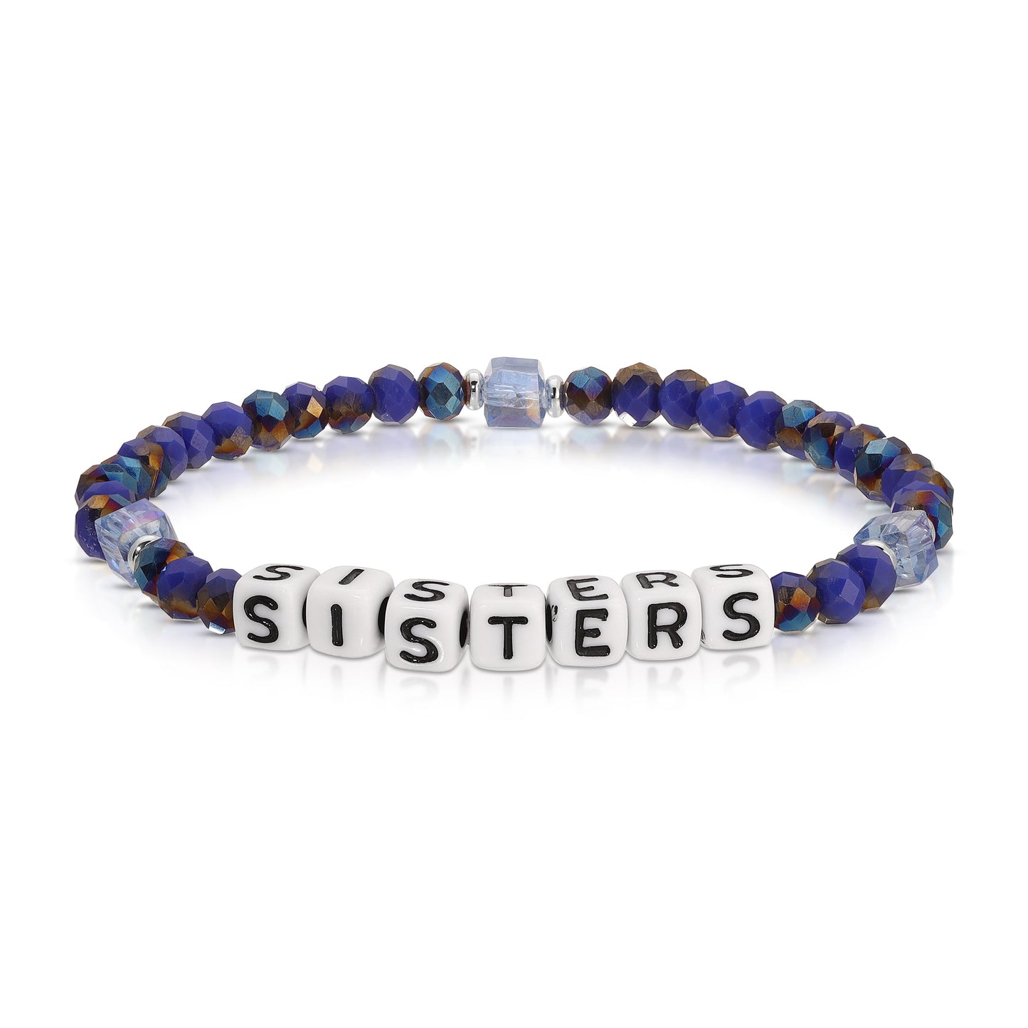 sisters beaded bracelet with blue beads