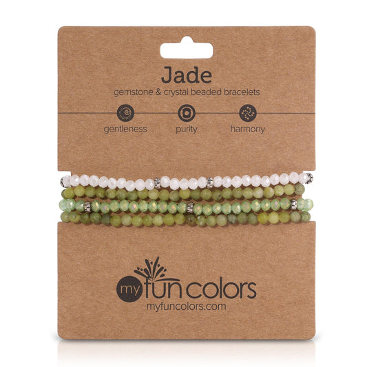 jade gemstone crystal beaded bracelets package