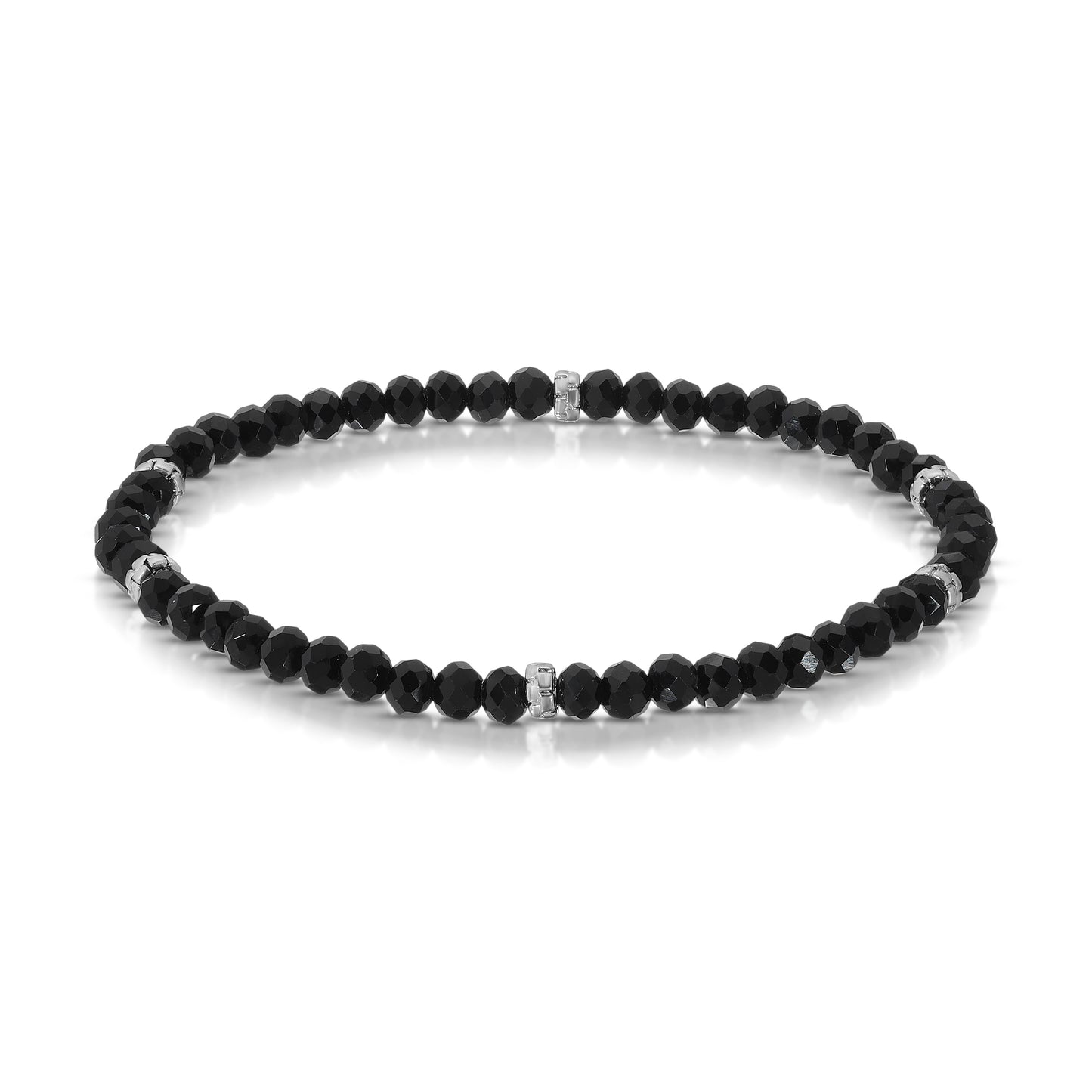 black mini-crystal stretch bracelet