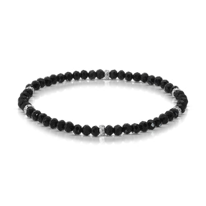 Black Mini-Crystal Stretch Bracelet