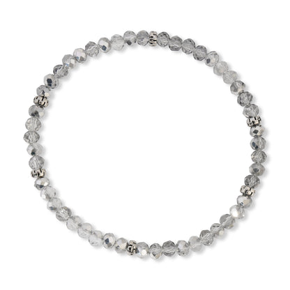 Silver Mini-Crystal Stretch Bracelet
