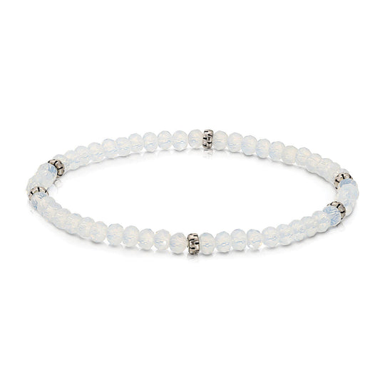 Opal Mini-Crystal Stretch Bracelet