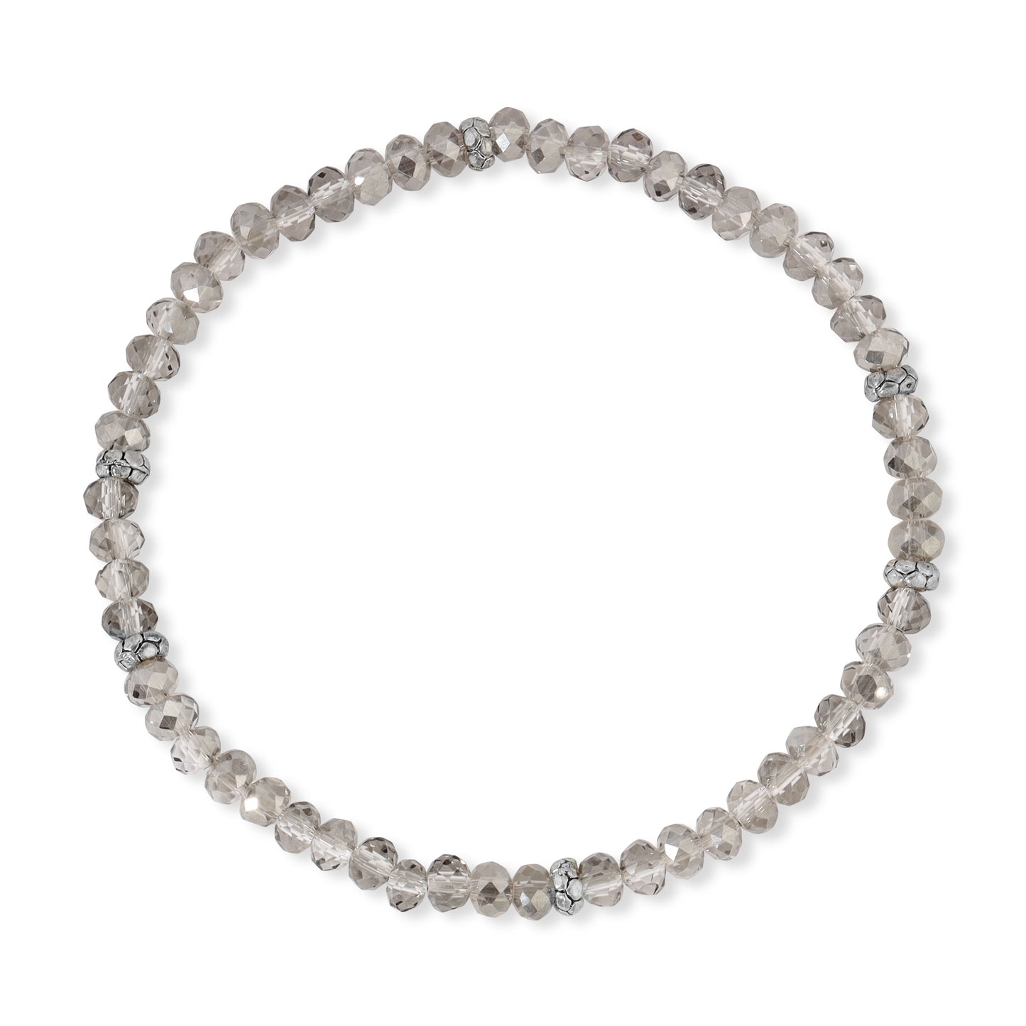 gray crystal beaded bracelet