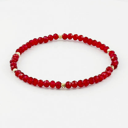 Mini-Crystal Bracelets - Gold Accents