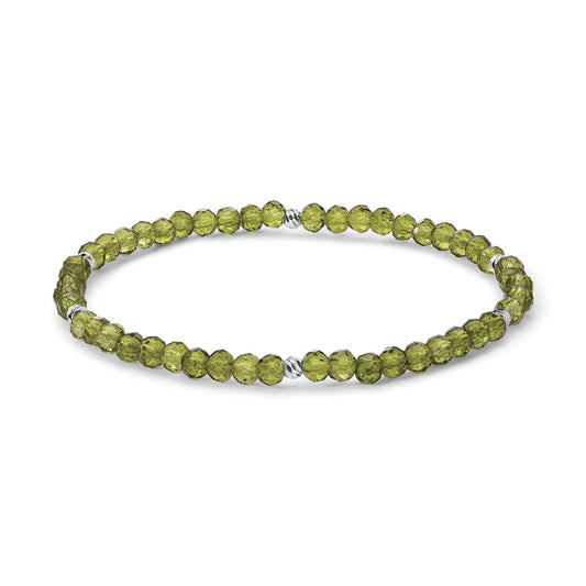 Mini-Crystal Bracelets - Blue-Green Family - Silver Accents