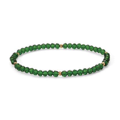 Mini-Crystal Bracelets - Gold Accents