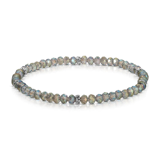 Deep Sea Ab Mini-Crystal Stretch Bracelet