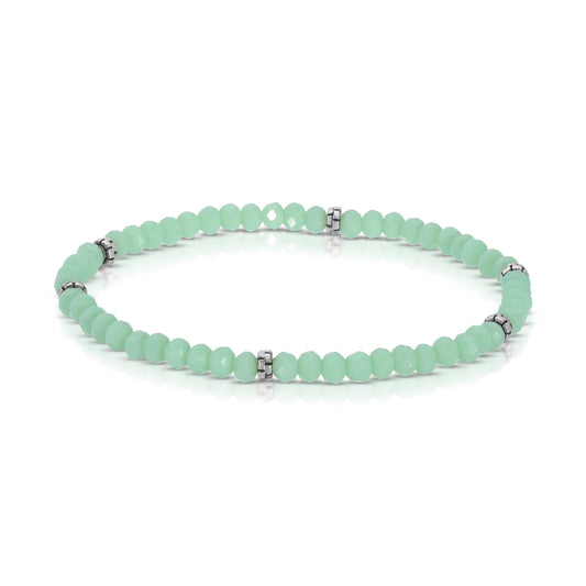 Sea Mist Mini-Crystal Stretch Bracelet