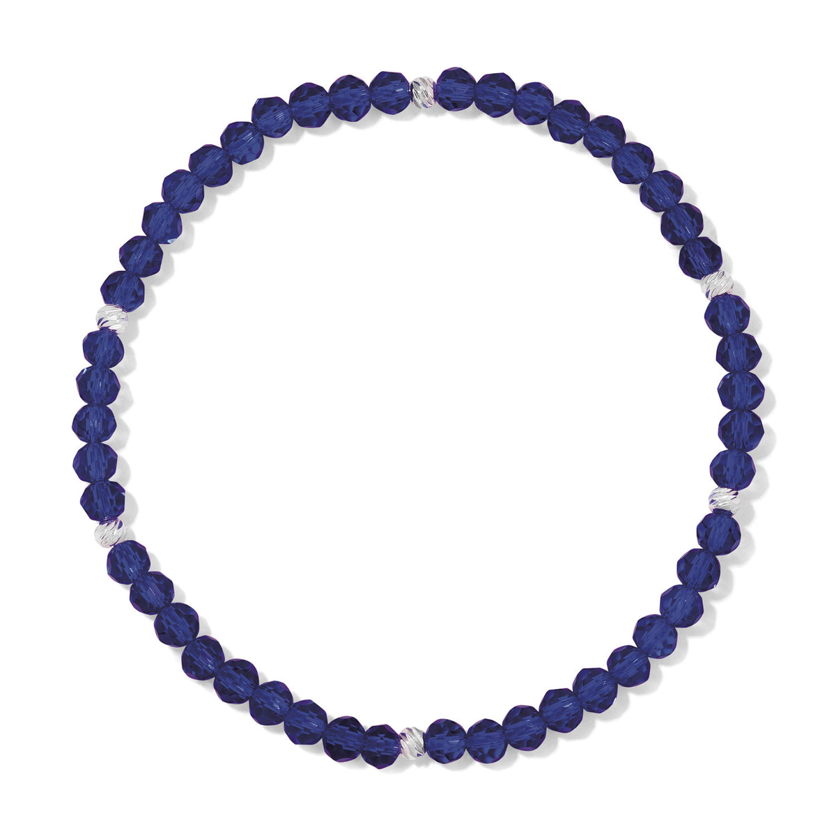 Mini-Crystal Bracelets - Blue-Green Family - Silver Accents