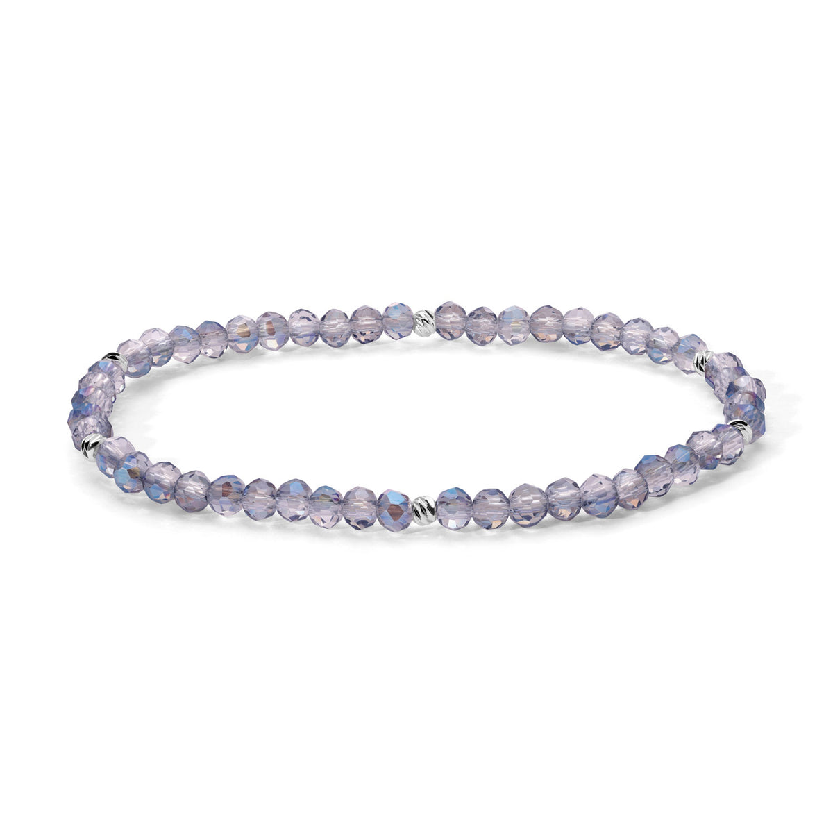 Mini-Crystal Bracelets - Blue-Green Family - Silver Accents
