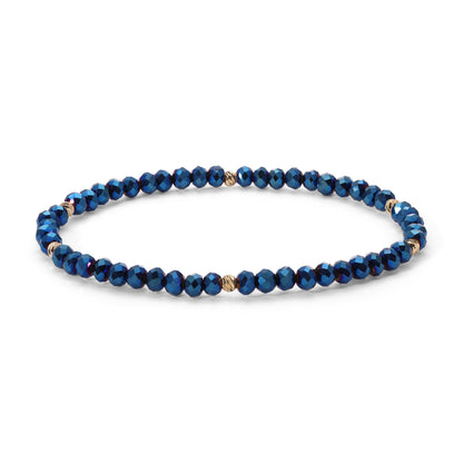 Mini-Crystal Bracelets - Gold Accents