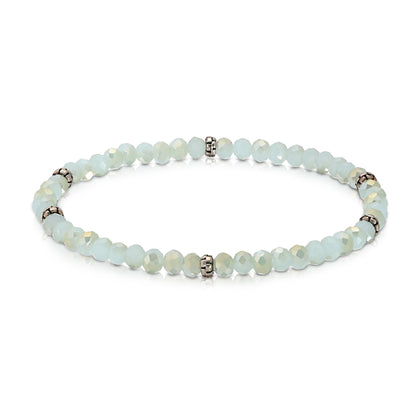 Powder Blue Mini-Crystal Stretch Bracelet