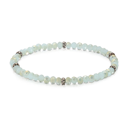 Powder Blue Mini-Crystal Stretch Bracelet