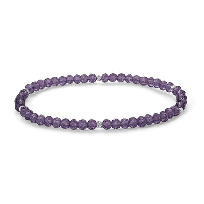 Mini-Crystal Bracelets - Silver Accents