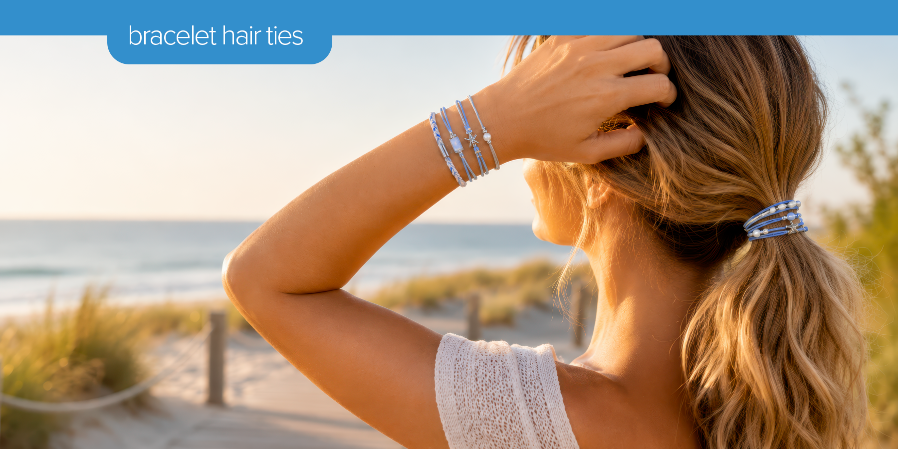<p>Wrist to ponytail in seconds.</p>