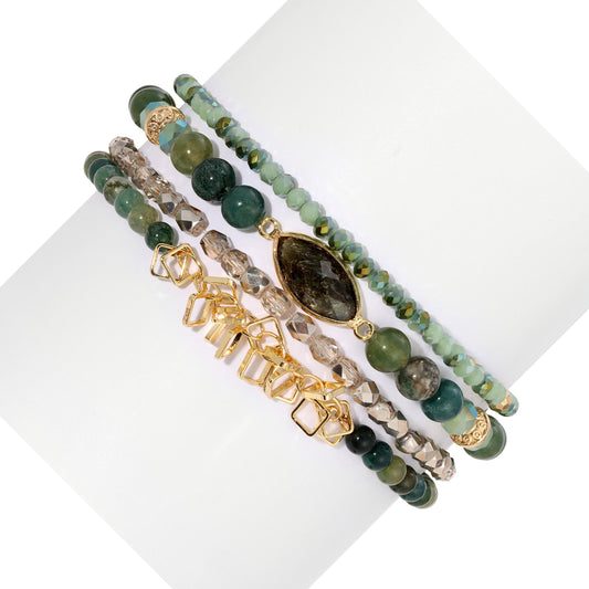 Moss Agate with Labradore Marquis