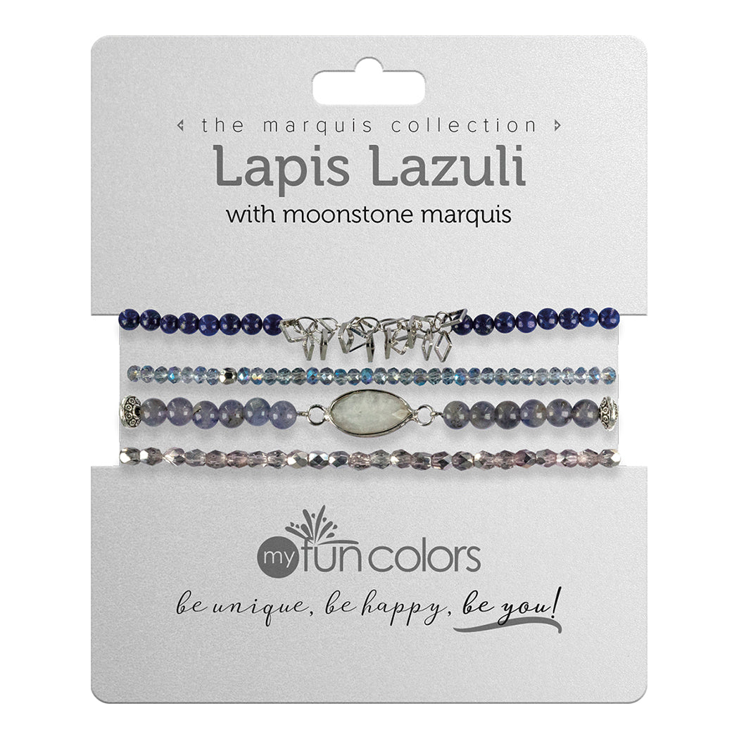 lapis lazuli with moonstone marquis