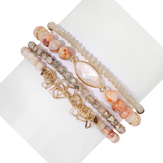 Red Network with Moonstone Marquis