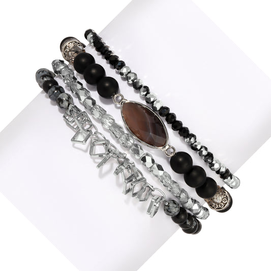 Black Onyx with Onyx Agate Marquis