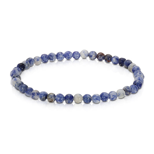 blue sodalite beaded bracelet