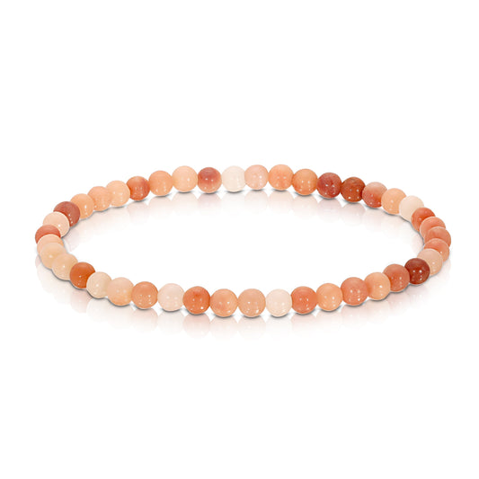 orange and beige beaded bracelet