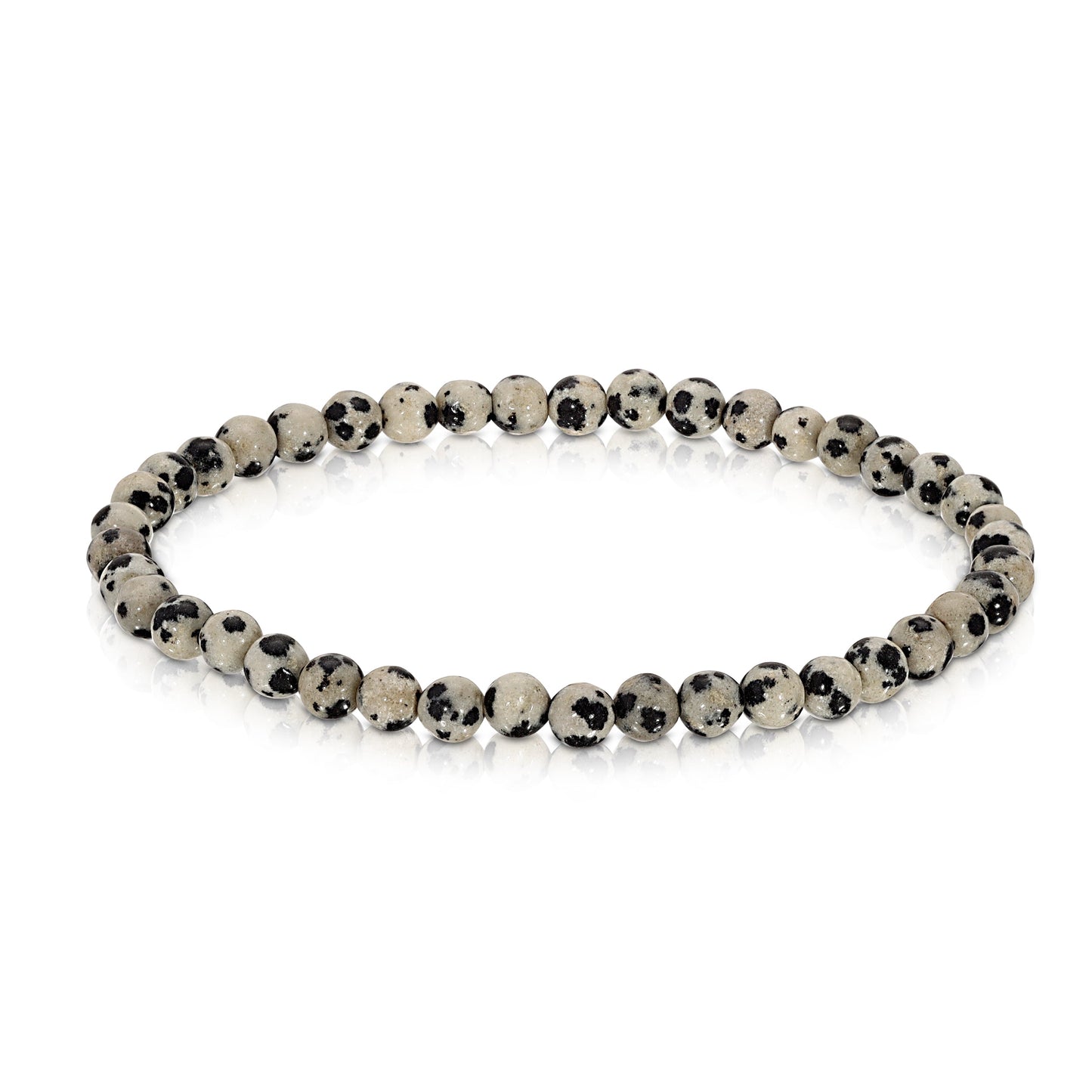 dalmatian jasper beaded bracelet