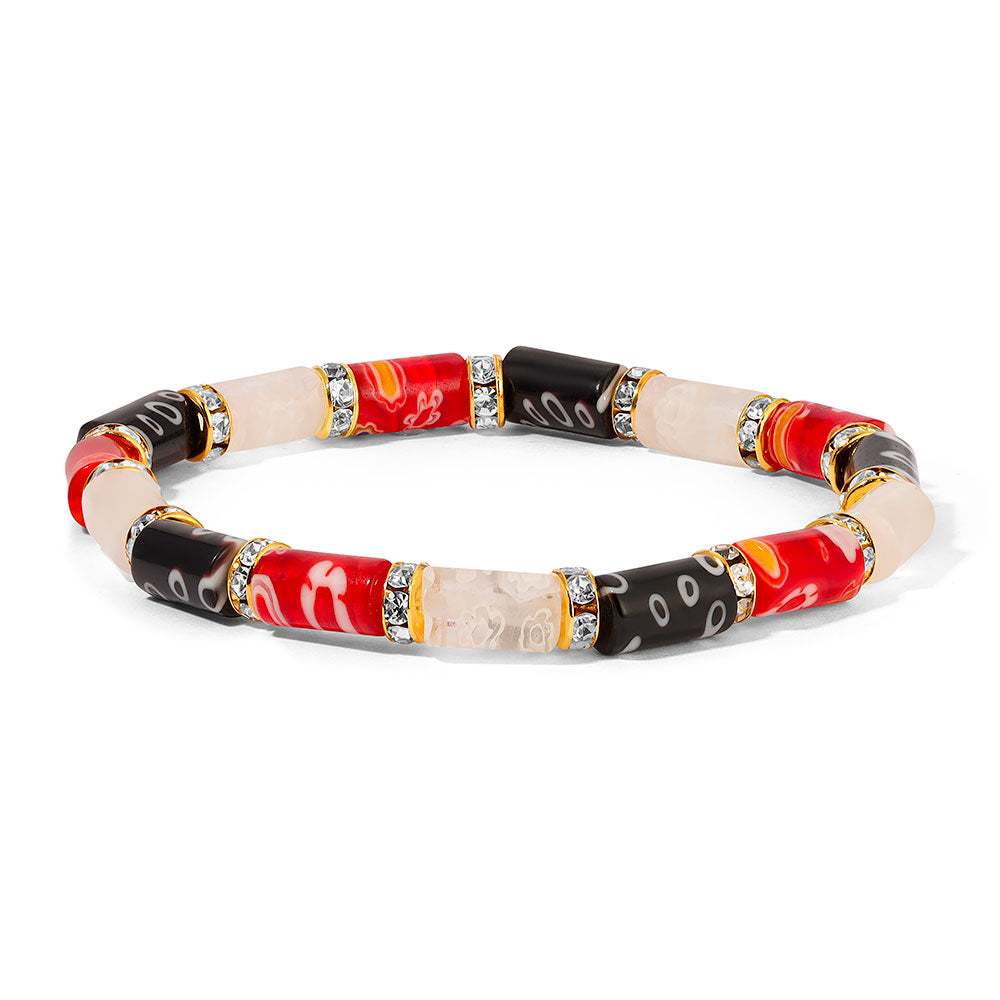 colorful beaded bracelet with pattern design