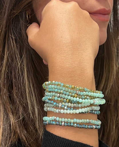Mini-Crystal Bracelets - Silver Accents
