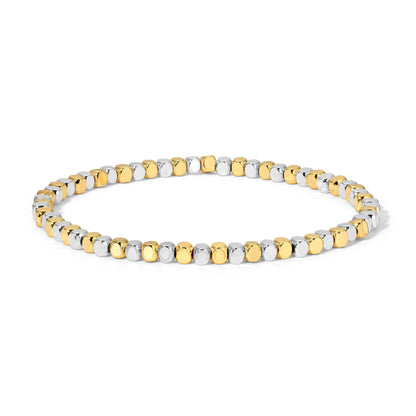 Fashion Fortunes 3mm Silver & Gold Cube Bracelet