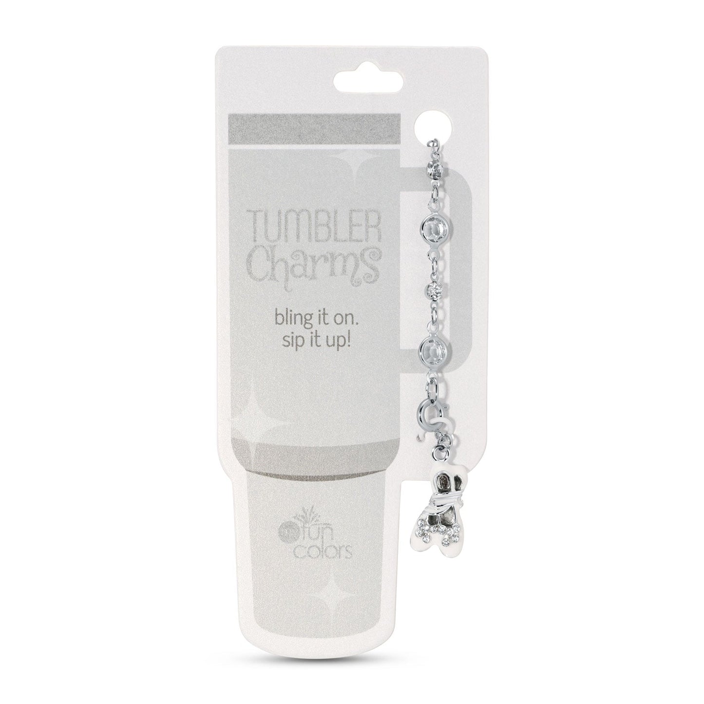 Silver Ballet Slippers Tumbler Charm