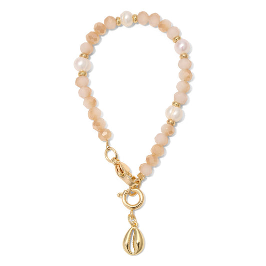Gold Cowrie Shell Tumbler Charm