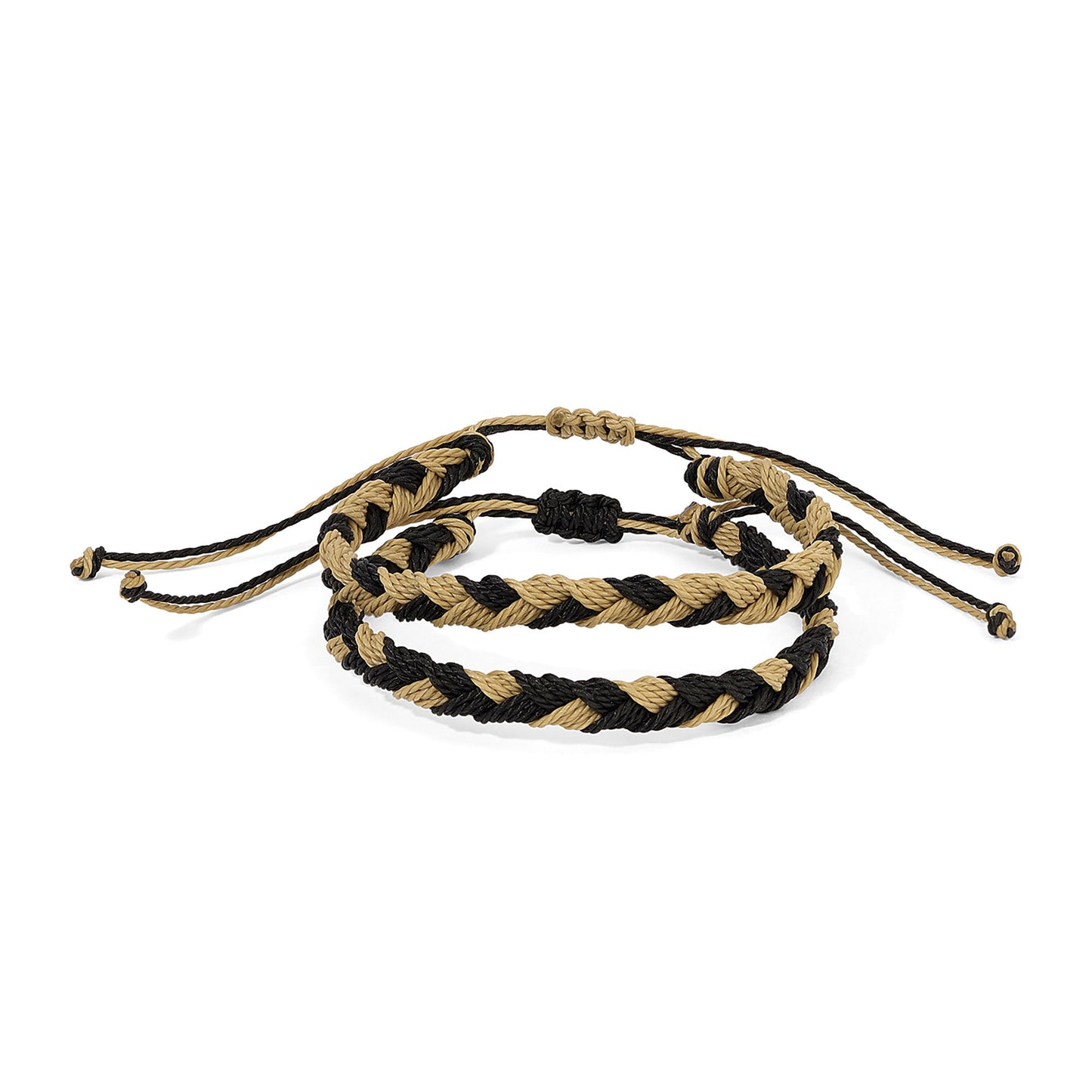 black and tan braided rope bracelet