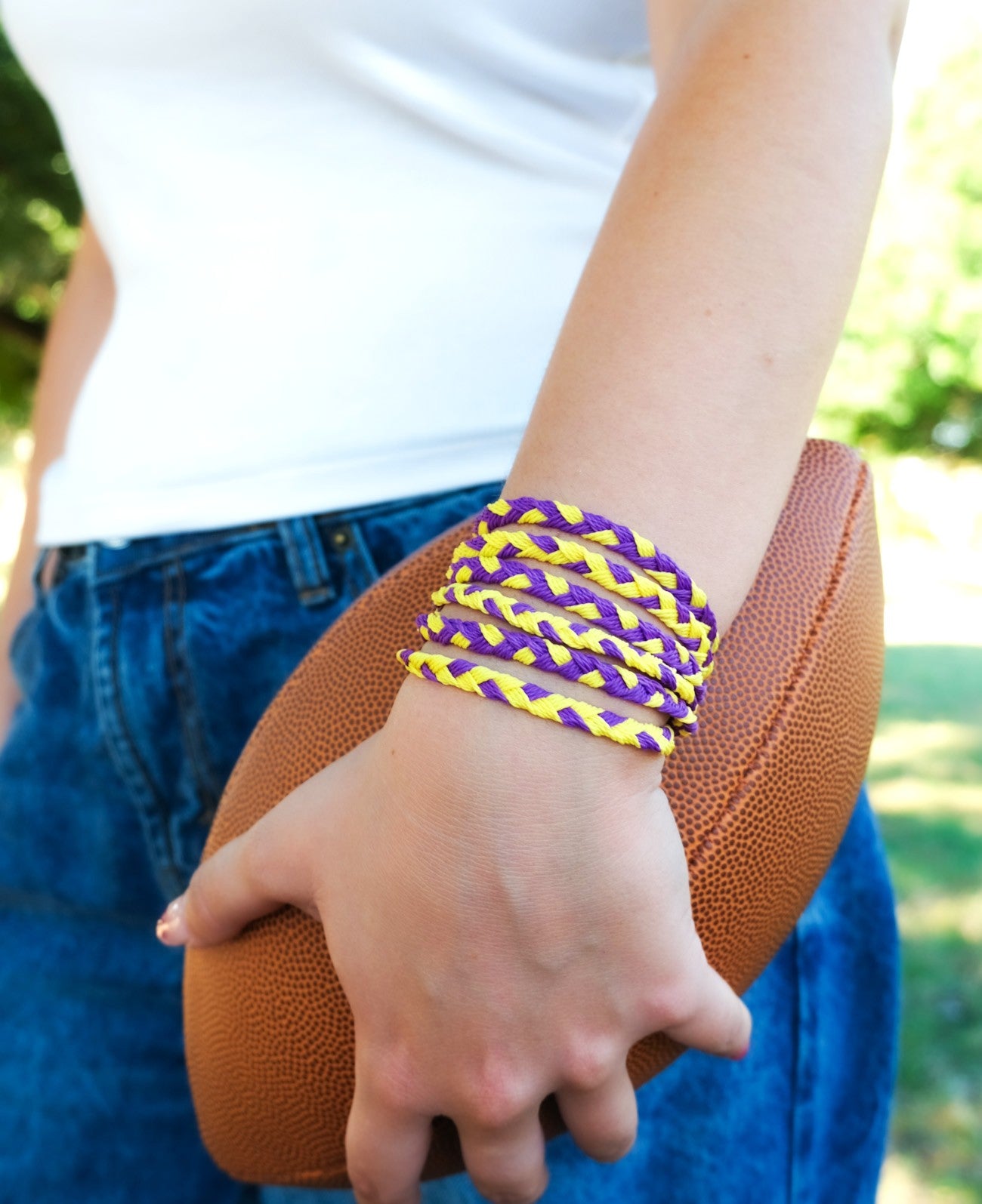 Fanfare Braided Team Color Bracelets (Set of 2)