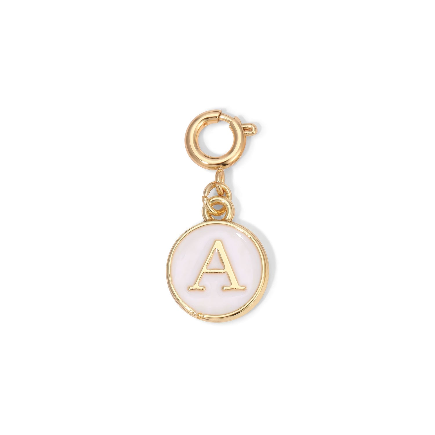 gold letter a charm pendant