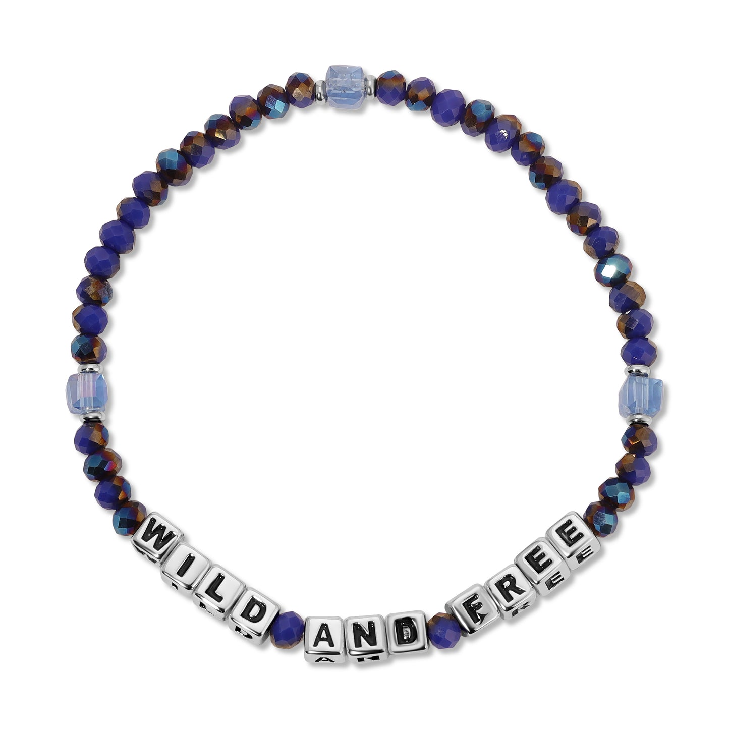 WILD AND FREE Colorful Words Bracelet