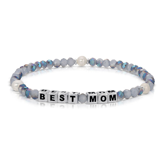 BEST MOM Colorful Words Bracelet