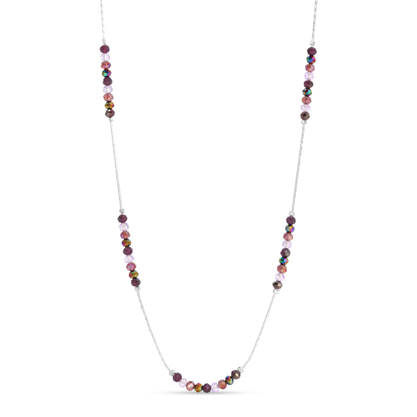 purple twilight crystal petite chain necklace