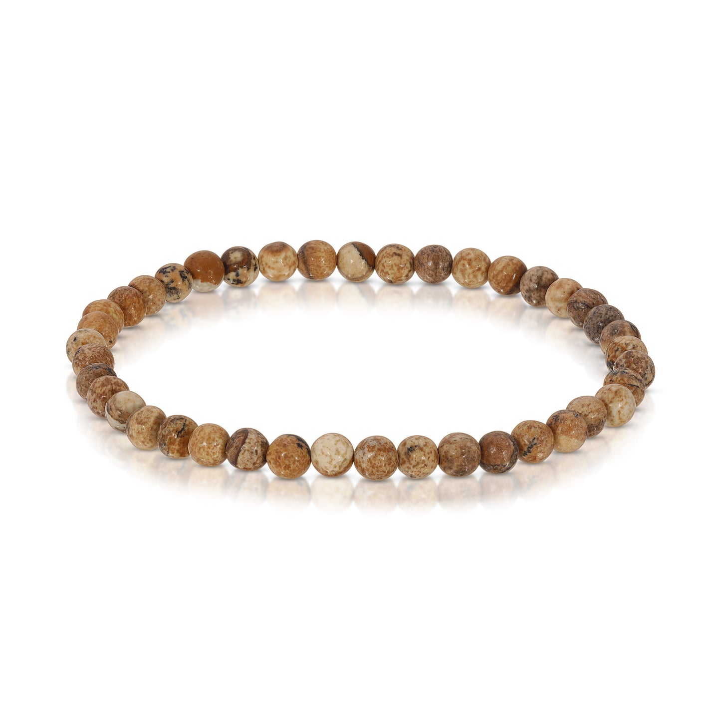 sandstone jasper mini-gemstone stretch bracelet 4mm