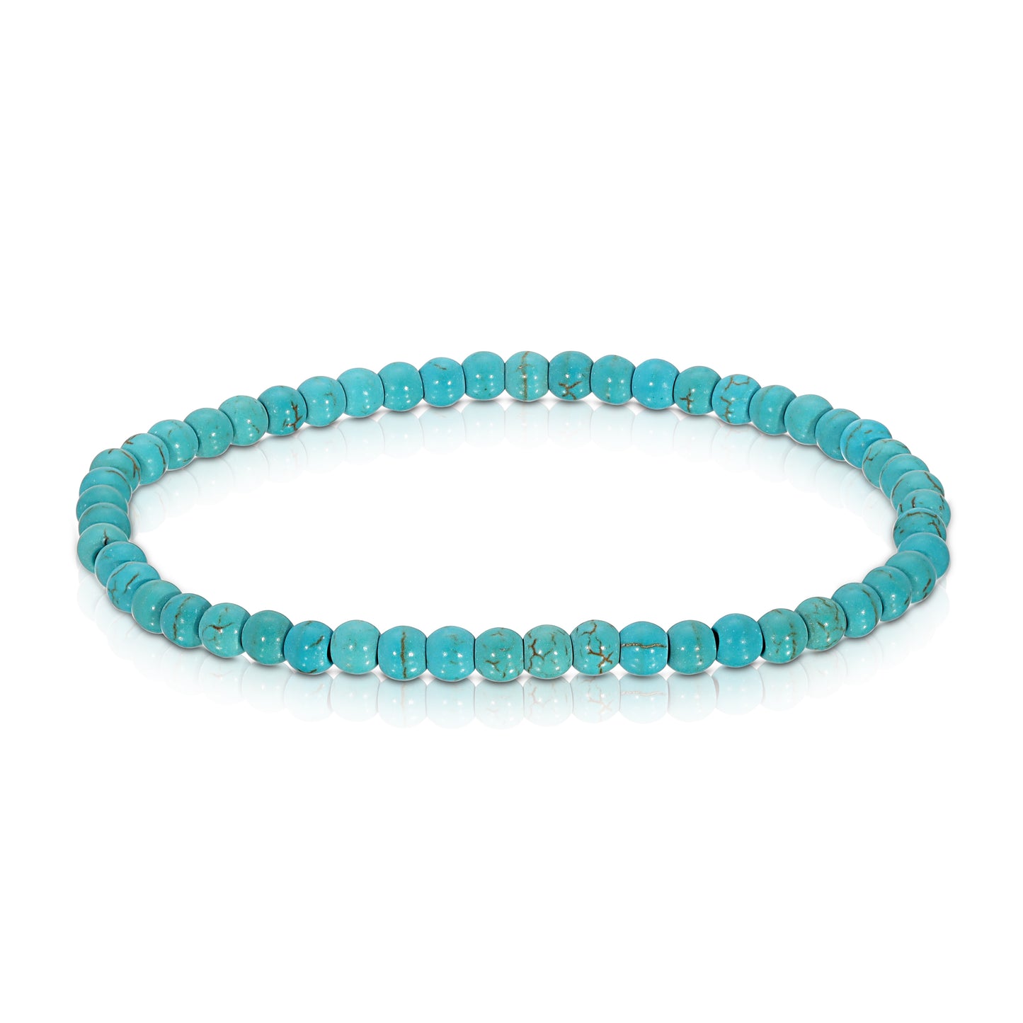 turquoise howlite mini-gemstone stretch bracelet 4mm
